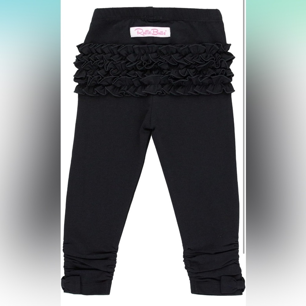 Ruffle Butts| Black Ruffle Legging - Picture 7 of 7